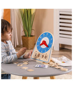 Learning Clock Digital & Analog | Wooden Montessori Time Teaching Toy for Kids 3+