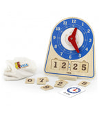 Learning Clock Digital & Analog | Wooden Montessori Time Teaching Toy for Kids 3+