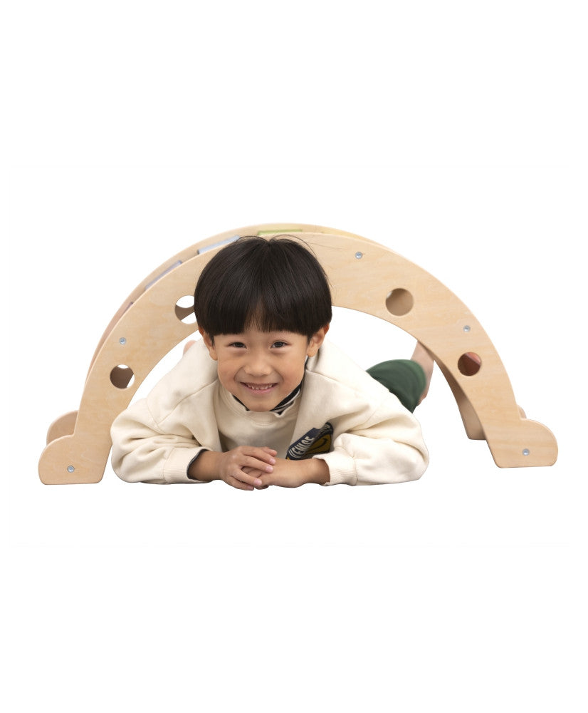Rainbow Rocker Chair for Kids | Wooden Montessori Balance Rocker Toy