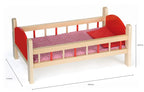 Wooden Doll Bed with Pillow | Beechwood Pretend Play Toy for Kids Ages 3+