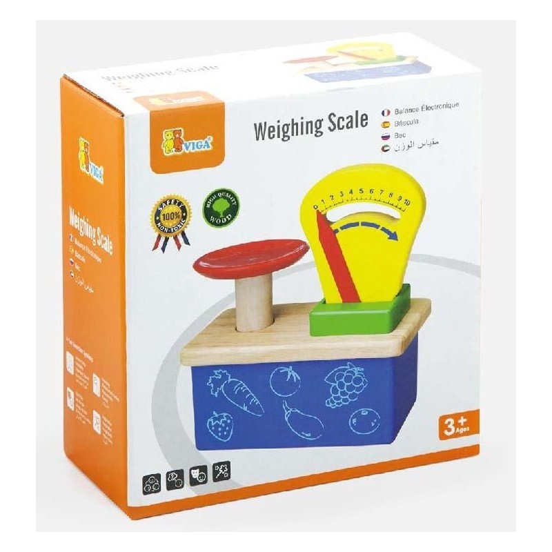 Wooden Weighing Scale Toy & Coffee Maker Set | Kids Pretend Play Kitchen Toy