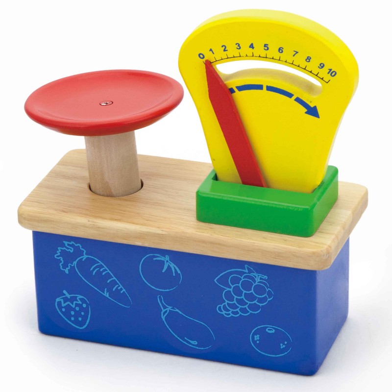 Wooden Weighing Scale Toy & Coffee Maker Set | Kids Pretend Play Kitchen Toy