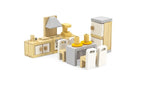 Doll House Kitchen & Dining Furniture Set 16pcs | Mini Cooking Playset Kids