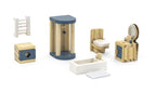 Doll House Bathroom Furniture Set 8pcs | Mini Dollhouse Accessories Kids