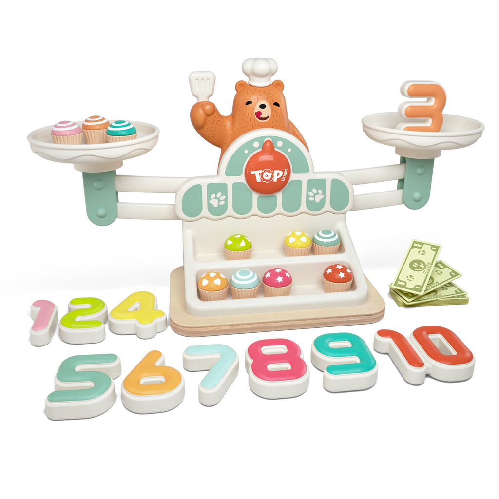 Yummy Bear 123 Scale | Kids Wooden Math Balancing Learning Toy